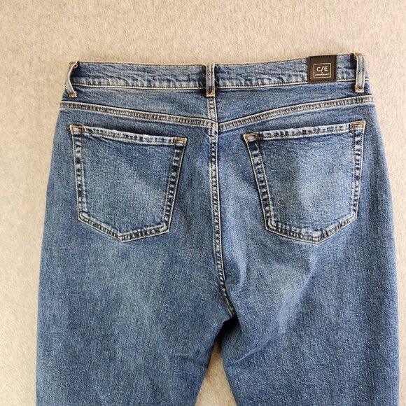 Current Elliott Jeans Womens 30 Blue High Rise Tapered Leg Whiskered Denim - Picture 5 of 15